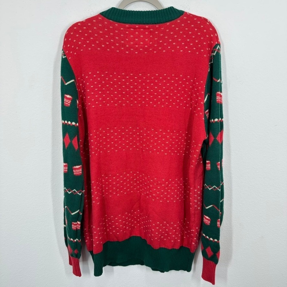 Tipsy Elves Christmas Tree Ugly Sweater Mens XXL Red Green Acrylic Holiday - Picture 9 of 9